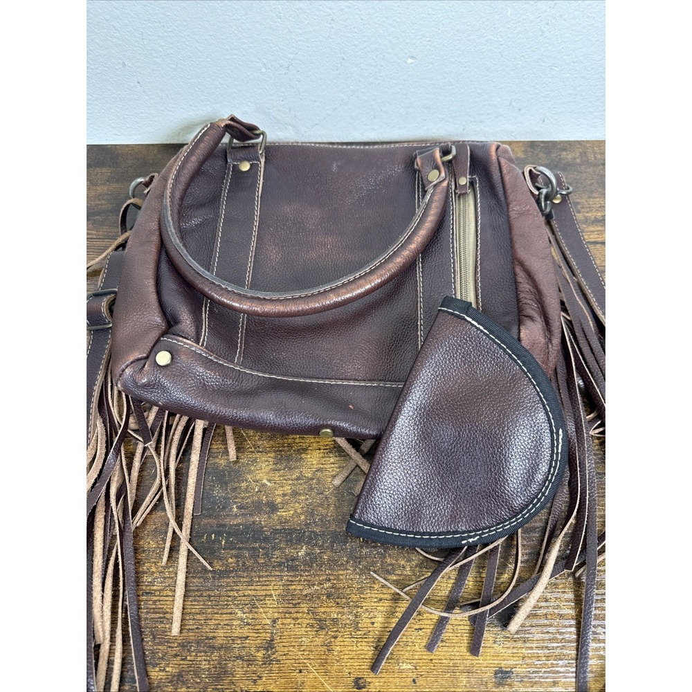 Myra Concealed Carry Purse Tribal Weave Leather Boho Cowgirl Western Patina EUC - Picture 4 of 7
